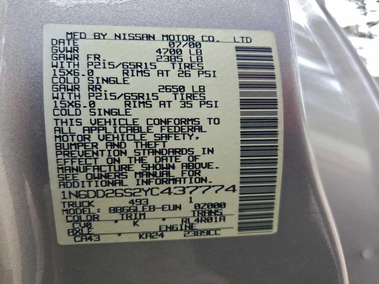 Nissan Frontier King Cab Xe Image 7